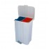 Пластиковый бак для раздельного сбора мусора (на 2 секции, 50 л)